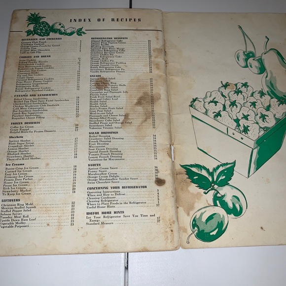 ☀️VTG 1940'S WESTINGHOUSE Refrigerator Recipe Book Cookbook Instruction Guide - Picture 7 of 13